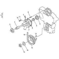 Water Pump Assembly for Kubota D950-BBS Engine