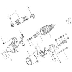Starter Assembly for Kubota D950-BBS Engine