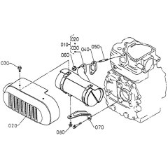 Muffler Assembly for Kubota GH130 Engine
