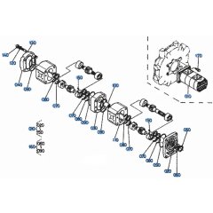 Gear Pump Assembly for Kubota KH101 Mini Excavator