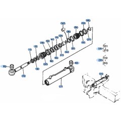 Swing Cylinder Assembly for Kubota KH101 Mini Excavator