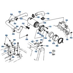 Air Cleaner Assembly for Kubota KH151 Mini Excavator