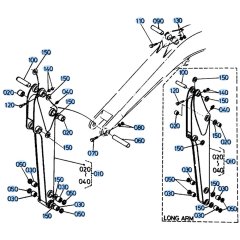 Arm Assembly for Kubota KH151 Mini Excavator