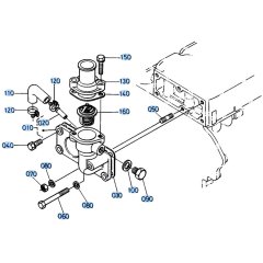 Water Flange Assembly for Kubota KH191 Mini Excavator