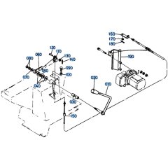 Accelerator Lever Assembly for Kubota KH191 Mini Excavator