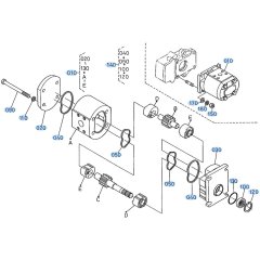 Gear Pump Assembly -1 for Kubota KH191 Mini Excavator