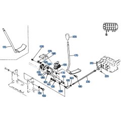 Control Lever (L/H) Assembly for Kubota KH191 Mini Excavator