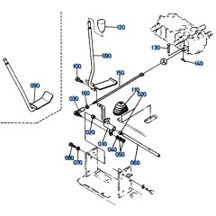 Control Lever (R/H) Assembly for Kubota KH191 Mini Excavator