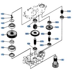 Swivel Gear Assembly for Kubota KH191 Mini Excavator