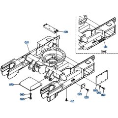 Track Frame Assembly for Kubota KH191 Mini Excavator