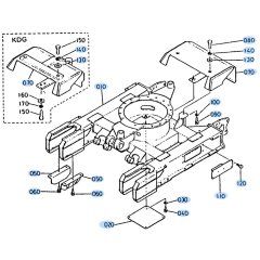 Track Frame Assembly for Kubota KH35