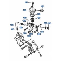 Water Flange Assembly for Kubota