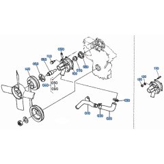 Water Pump Assembly for Kubota KH36