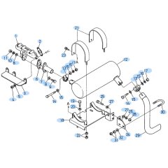 Exhaust System for Kubota KH60
