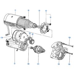 Starter Assembly for Kubota KH60