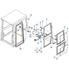 Kubota KH60 Door Assembly