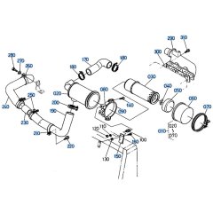Air Cleaner Assembly for Kubota KH66 Mini Excavator