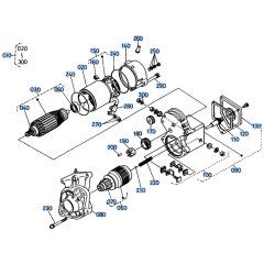 Starter Assembly for Kubota KH66 Mini Excavator