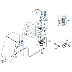 Fuel Filter Assembly for Kubota KH90 Mini Excavator