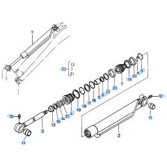 Arm Cylinder Assembly for Kubota KH90 Mini Excavator