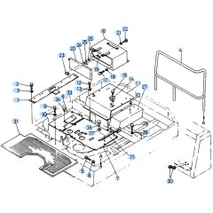 Floor Plate Assembly for Kubota KH90 Mini Excavator