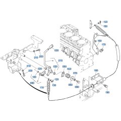 Accelerator Lever Assembly for Kubota KX030-4 Mini Excavator