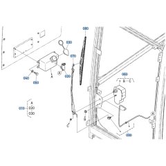 Wiper Assembly for Kubota KX030-4 Mini Excavator