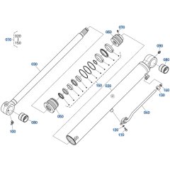Arm Cylinder Assembly for Kubota KX030-4 Mini Excavator