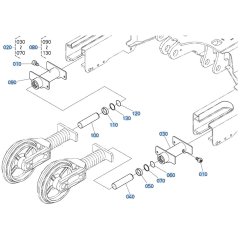 Idler Assembly -1 for Kubota KX030-4 Mini Excavator