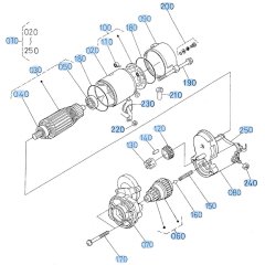Starter Assembly for Kubota KX030-4 Mini Excavator