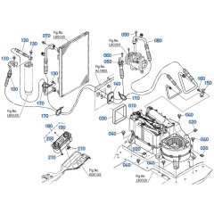 Air Conditioner Assembly for Kubota KX040-5 Mini Excavator