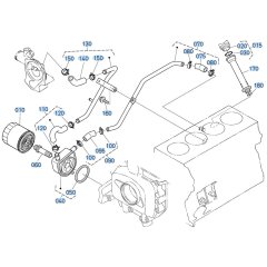 Oil Filter Assembly for Kubota KX080-3 Mini Excavator
