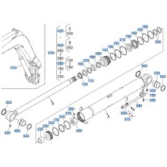 Boom Cylinder Assembly for Kubota KX080-3 Mini Excavator