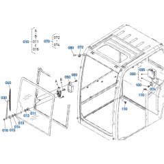 Wiper Assembly for Kubota KX080-4s Mini Excavator
