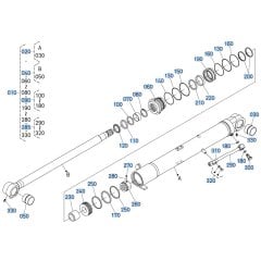 Boom Cylinder Assembly for Kubota KX080-4s Mini Excavator