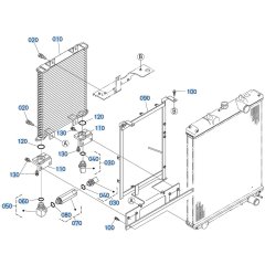 Oil Cooler Assembly for Kubota KX080-4s Mini Excavator