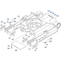 Track Frame Assembly for Kubota KX080-4s Mini Excavator