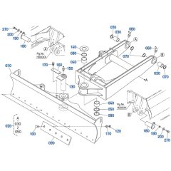 Blade (Angle) Assembly for Kubota KX080-5 Mini Excavator