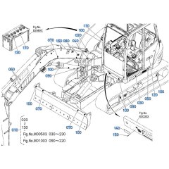 Decals for Kubota KX080-5 Mini Excavator