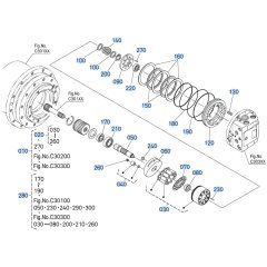 Drive Motor Assembly -2 for Kubota KX080-5 Mini Excavator