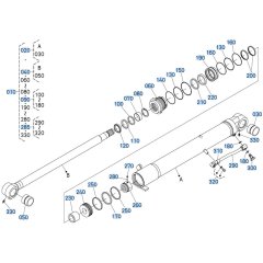 Boom Cylinder Assembly for Kubota KX080-5 Mini Excavator
