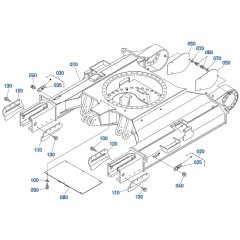 Track Frame Assembly for Kubota KX080-5 Mini Excavator