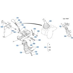 Control Lever (L/H) Assembly for Kubota KX121-3 Mini Excavator