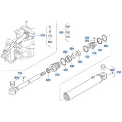 Swing Cylinder Assembly for Kubota KX161-3s Mini Excavator
