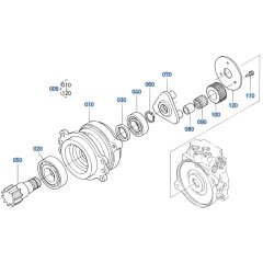 Swivel Motor Assembly -1 for Kubota KX91-3s Mini Excavator