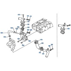 Water Flange Assembly for Kubota R310 Loader