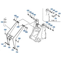 Shovel Frame Assembly for Kubota R310 Loader