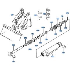 Tilt Cylinder (Hi-Lift) Assembly for Kubota R310 Loader