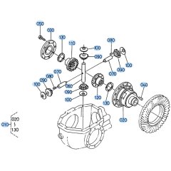 Front Differential Case Cover Assembly for Kubota R310 Loader
