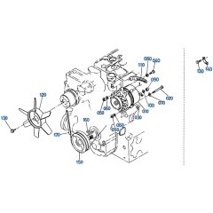 Fan Assembly for Kubota R400 Loader